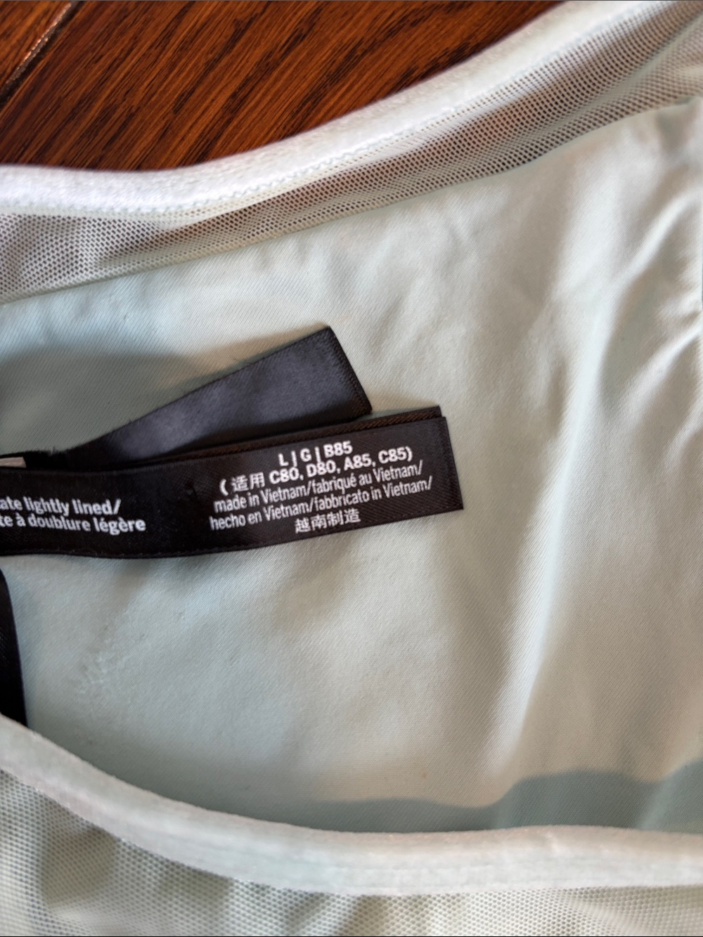 PINK Victoria's Secret Mint Green Velour Velvet mesh Bralette Racerback large - Picture 3 of 7